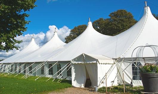 multiple portable restrooms for large-scale outdoor events, ensuring availability for all guests in Trenton OH